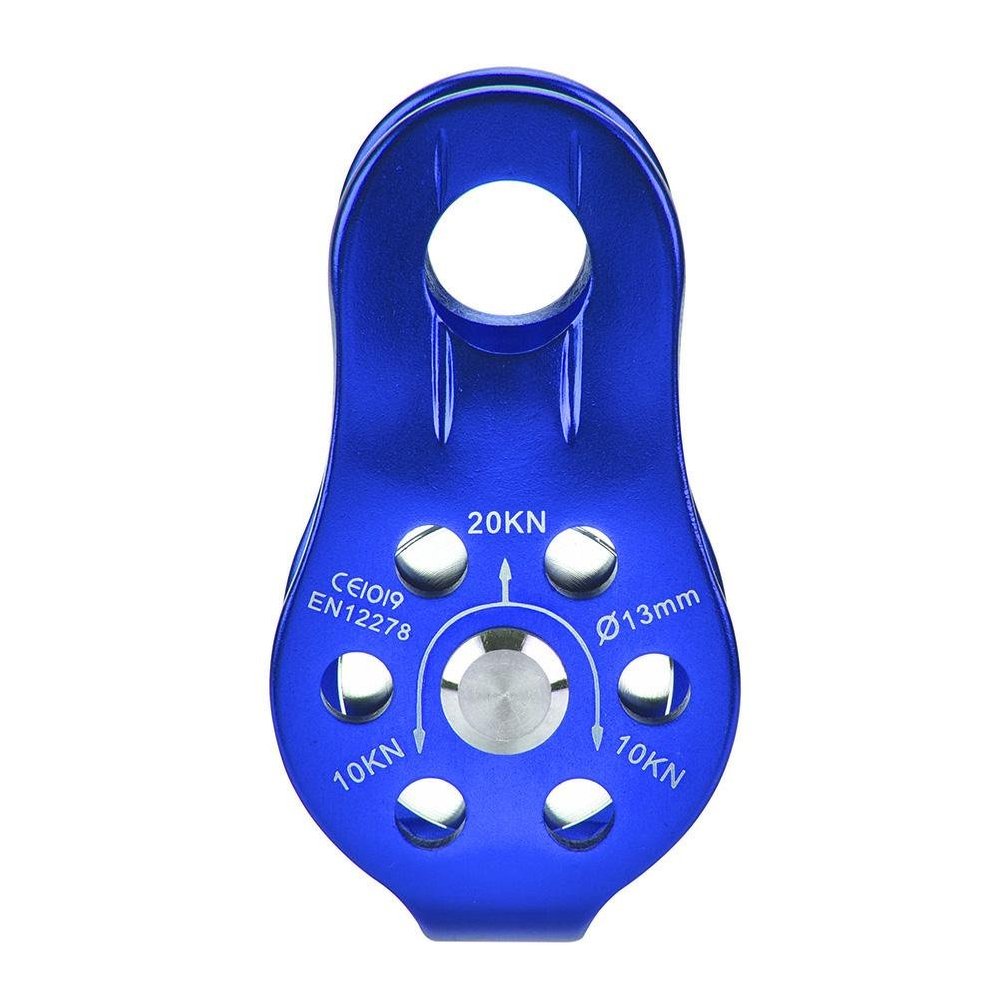 Outdoor Climbing Pulley Climbing Fixed Mountaineering Rope Rock Climbing Pulley Safety Outdoor Tools Ascending Devices(Blue)