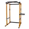 PowerTec Workbench Power Rack and Squat Rack, Yellow, 1000 lbs Max Load - Durable Strength Training Equipment with Multi-Grip Bar, Dip Handles, J-Hooks - Power Cage view 1