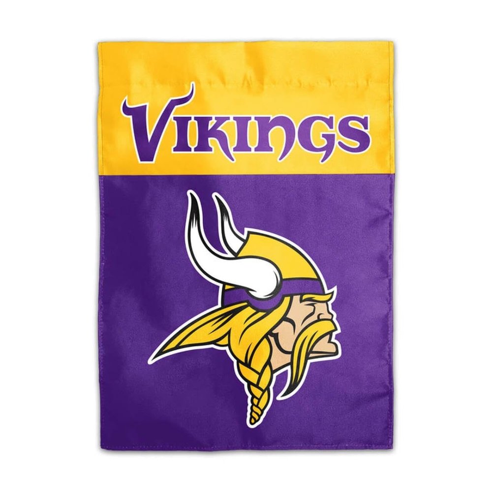 NFL Minnesota Vikings 2-Sided Home/Yard Flag (13" x 18"), Purple,