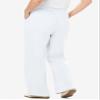 Woman Within Plus Size Tall 7-Day Knit Wide-Leg Pull-On Pants - 2X, White view 2