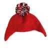 BIBITIME Crochet Knit Owl Hat Pom Beanie Braid Earflap Winter Warm Cap (Red Owl,no Braid, Small) view 3