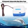 12V Boat Bilge Pump, Fully Automatic Water Bilge Pump 100gph Fully Submersible Marine Electric Pump with Switch for Boat, Pools view 2