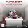 Acrylic Display Case for Full Size Football Helmet Premium Football Display Case with Black Base &Red Risers Protects Sports Memorabilia & Collectibles, Dimension 14.5" L x 11" W x 12" H view 2