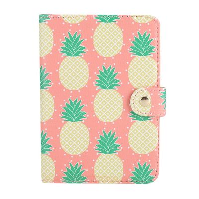 Passport Holder, Cute Printing PU Leather Passport Cover Cover ID Card Case for Men and Women (Pineapple)