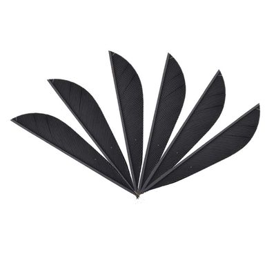 50 PCS 2 Inch Arrow Natural Feathers Archery Turkey Fletch Fletching Right Wing for DIY Archery (Black)