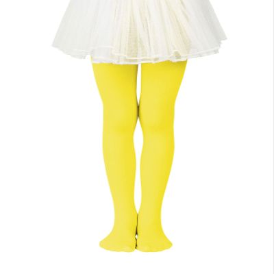 Century Star Ballet Dance Tights Footed Ultra-Soft Kids Super Elasticity School Uniform Tights for Girls 1 Pack Yellow 1-3T