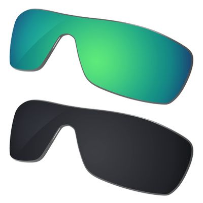 Galvanic Replacement Lenses for Oakley Dart Sunglasses - Jade + Black Polarized - Combo Pack