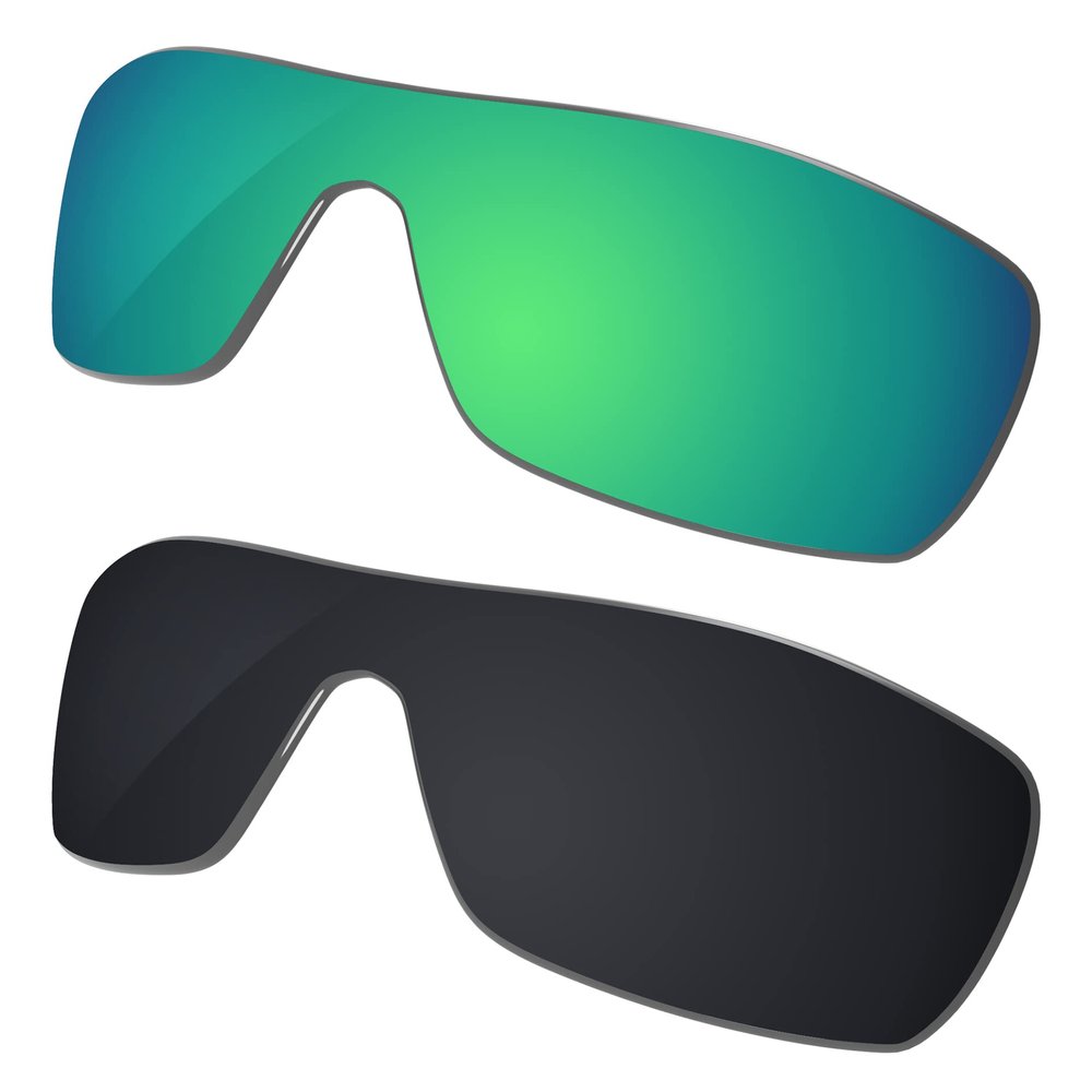 Galvanic Replacement Lenses for Oakley Dart Sunglasses - Jade + Black Polarized - Combo Pack