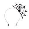 Ahmty Halloween Spider Web Fascinator Spider Spiderweb Headband (Black) view 2