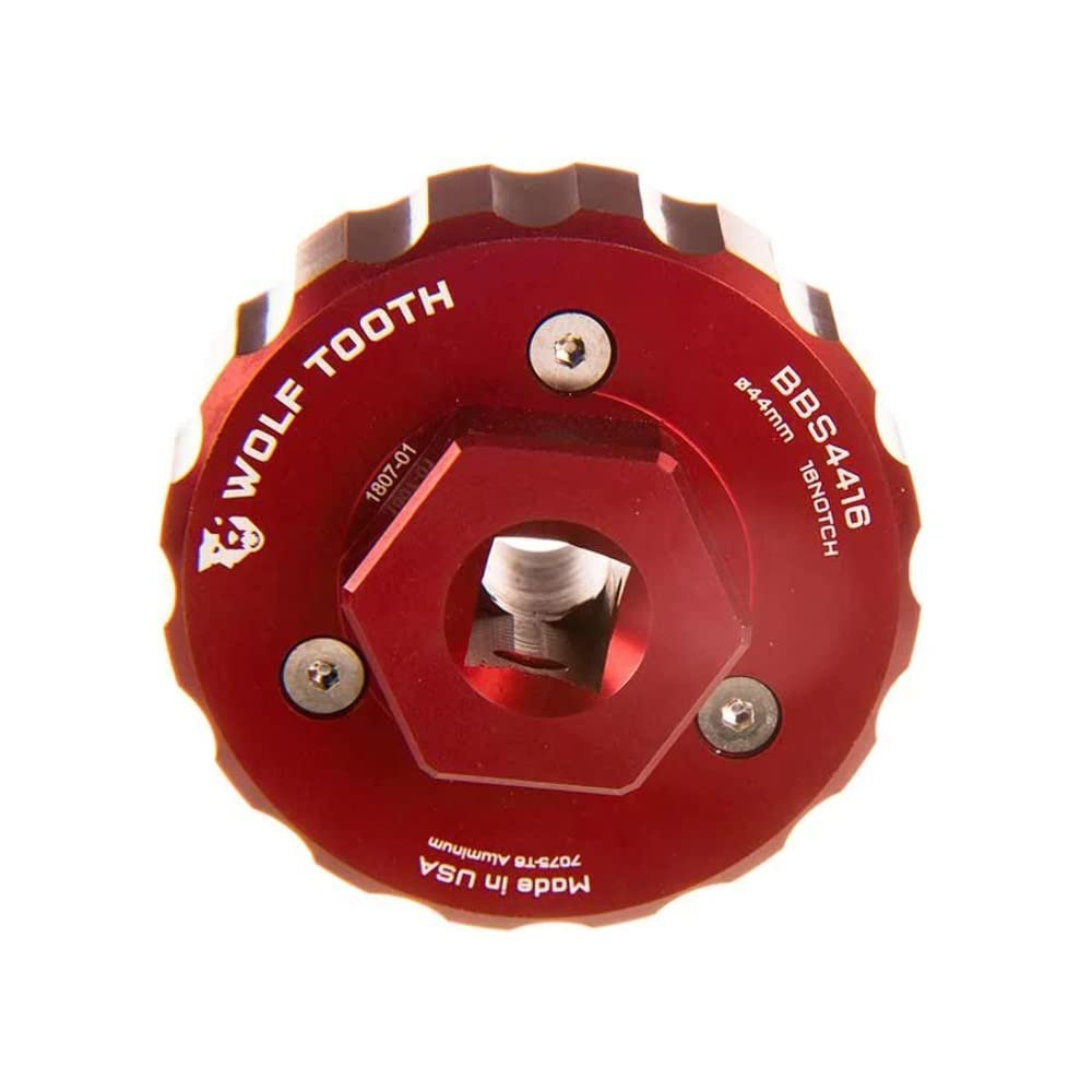 Wolf Tooth Components Bottom Bracket Tool Red, 16 Notch 44Mm
