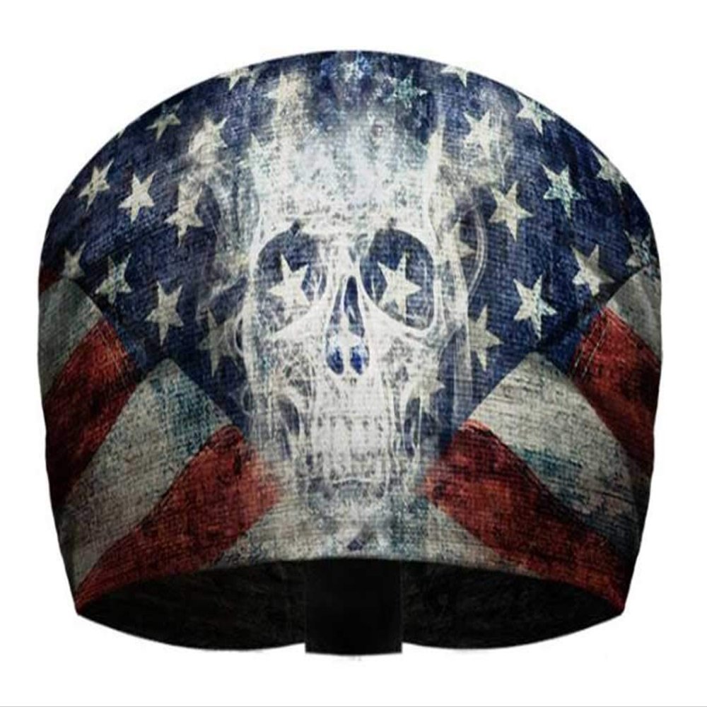 That's A Wrap Unisex Patriotic Ghost Skull Knotty Band, Ultra-Soft Fabric KB2614