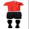 New! 2018 Pro Soccer Referee Package (3 Piece with 2 Stripe Socks) (Red, YL (Chest 32-34")) view 1
