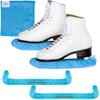 CRS Cross Ice Skate Guards, Soakers and Towel Gift Set. Essential Ice Skating Hard Guard and Soft Skate Blade Cover Accessories for Figure Skating or Hockey (Bracket Blue, Small) view 1