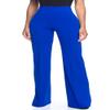 Cemi Ceri Womens High Waist Wide Leg Dress Pants  Elegant Flared Business Slacks for Office & Casual Wear, Comfortable Work Trousers, Royal, 2X view 1