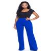 Cemi Ceri Womens High Waist Wide Leg Dress Pants  Elegant Flared Business Slacks for Office & Casual Wear, Comfortable Work Trousers, Royal, 2X view 2
