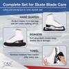 CRS Cross Ice Skate Guards, Soakers and Towel Gift Set. Essential Ice Skating Hard Guard and Soft Skate Blade Cover Accessories for Figure Skating or Hockey (Biellmann Black, Medium) view 2