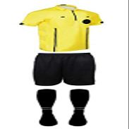 New! 2018 Pro Soccer Referee Package (3 Piece with 2 Stripe Socks) (Yellow, YL (Chest 32-34"))