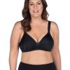 LEADING LADY, Brigitte Classic, Underwire Bra, Lightly Padded Contoured Cups, Side & Back Smoothing, Adjustable Straps, Black, Fits 50DD 50E view 1