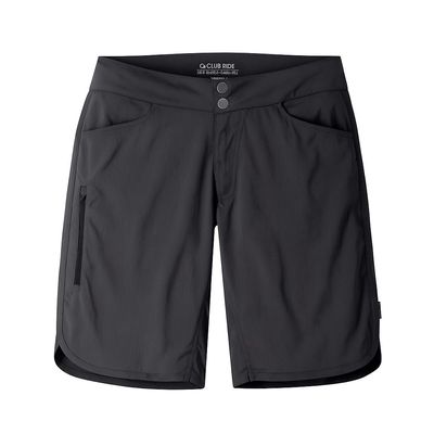Club Ride Apparel Women's Savvy Cycling Shorts - 11-Inch Inseam Biking Shorts - Black - Medium