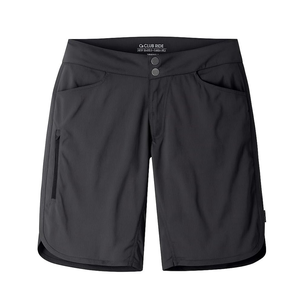 Club Ride Apparel Women's Savvy Cycling Shorts - 11-Inch Inseam Biking Shorts - Black - Medium