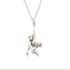 Monkey Necklace - Barrel Of Monkeys - Chimpanzee Necklace (ancient silver) view 1