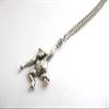 Monkey Necklace - Barrel Of Monkeys - Chimpanzee Necklace (ancient silver) view 3