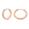 316L Surgical Stainless Steel Huggie Hoop Earrings 10mm Rose Gold Hypoallergenic Earrings Hoop Cartilage Helix Lobes Hinged Sleeper Earrings For Men Women(C04:10mm Rose Gold(THK 2.0mm)) view 1