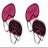 Beistle Mood Masks 4-Pack Assorted Pink and Black Sleep Eye Masks with Funny Messages for Bachelorette Gags, Pranks, Bedroom Humor, Hen Party, Elastic Straps Attached, Adult Size view 1