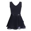Alvivi Kids Girls Team Basic Long Sleeve Gymnastics Ballet Dance Leotard with Wrap Skirt Tutu Dress Sleeveless Black 3-4 Years view 2