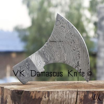 JNR Traders Damascus Axe Head - Viking Axe Head Only, Camping Hatchet Head for Making Wood Splitting Axe for Wood Cutting Axes and Hatchets 3007