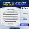 Five Oceans 6-Slotted Louvered Hose Vent, 3-inch Hose Diameter, 2 Pack Air Hose Thru Vent, White ABS Plastic - FO109-M2 view 2