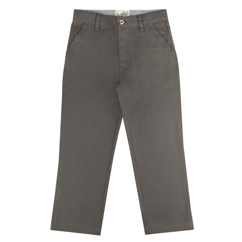 Buyless Fashion Boys Pants Flat Front Cotton Poly Casual Regular Straight Fit - 18S1824-DGR-6