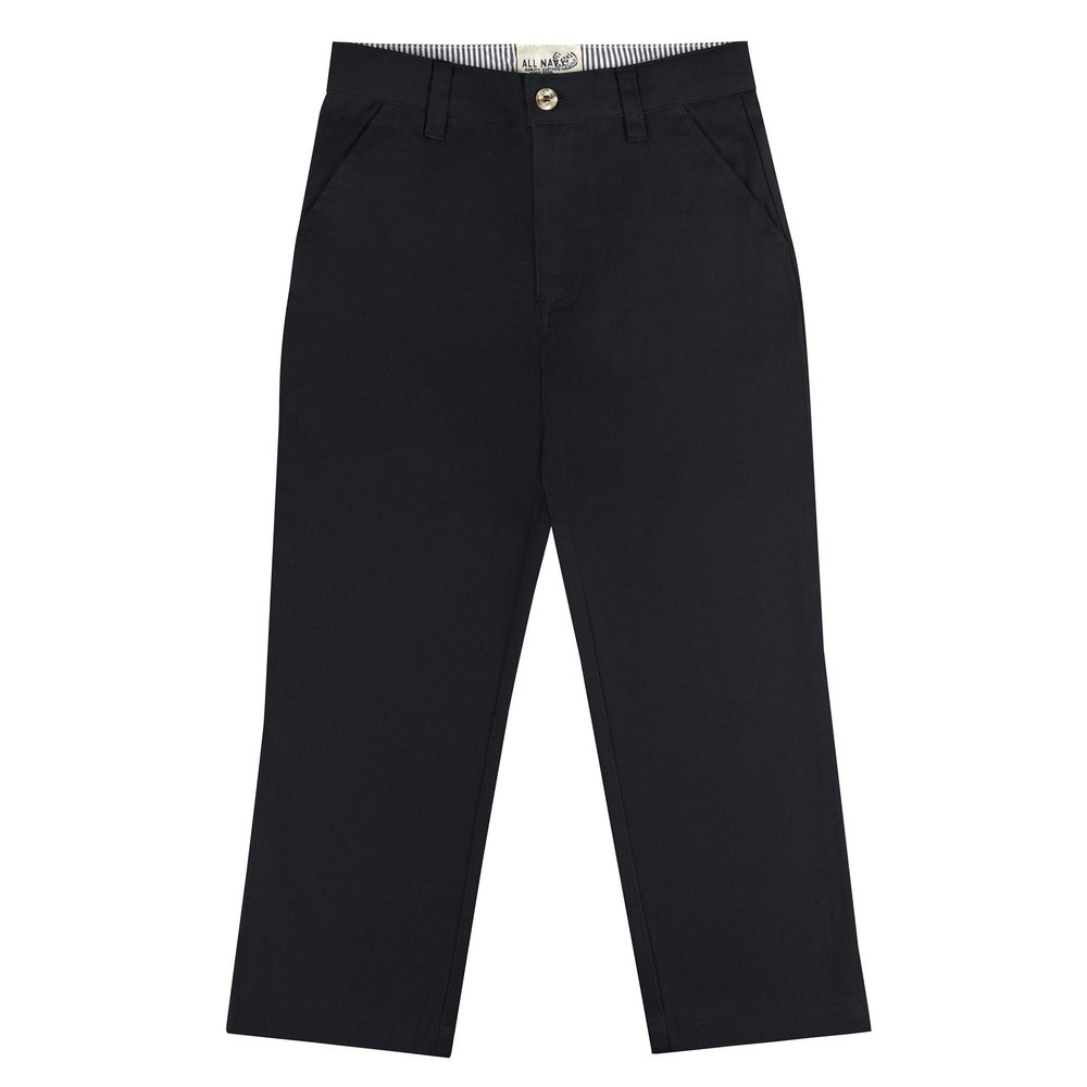 Buyless Fashion Boys Pants Flat Front Cotton Poly Casual Regular Straight Fit - 18S1824-NVY-10 Navy