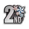 Crown Awards 2nd Place Sports Pins - 1.25" Second Place Silver with Color Enamel Lapel Pin 30 Pack Prime view 1