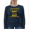Go All Out Medium J. Navy Adult Green Bay All Day Long Sleeve T-Shirt view 3