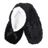 BambooMN Adult Super Soft Warm Cozy Fuzzy Soft Touch Slippers Non-Slip Lined Socks, Black, Large 1 Pair view 1