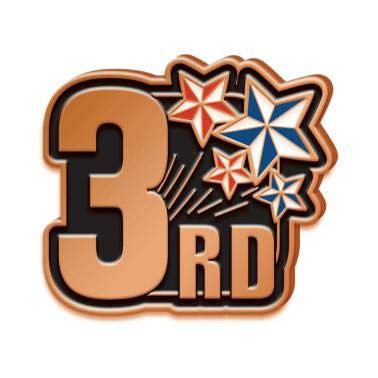 Third Place Bronze Award Pins - 1.25" 3rd Place Sports Pin Award 100 Pack Prime