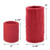 GOGO 6-Piece Wrist Sweatbands Cotton Terry Cloth Wristband 3 inch view 2