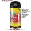 Skin Decal Wrap for Thermos Funtainer 16oz Bottle Rainbow Music (BOTTLE NOT INCLUDED) by WraptorSkinz view 2