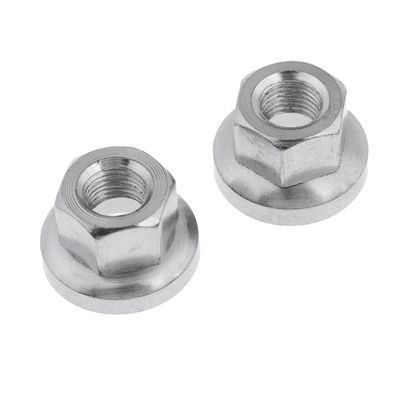 Baosity 1 Pair 9mm M9 Stainless Steel Bicycle Rear Wheel Hub Large Flange Axle Nut for Fixed Gear Bike Cycle Cycling