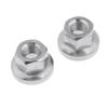Baosity 1 Pair 9mm M9 Stainless Steel Bicycle Rear Wheel Hub Large Flange Axle Nut for Fixed Gear Bike Cycle Cycling view 1