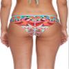 Eidon women's Rebel Bikini Bottom Swimsuit with Front Strappy Detail, Kathmandu Print, X-Small view 2