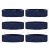 GOGO 6 Pieces Sports Headbands Terry Cloth Sweat Absorbing Head Band-Navy view 1