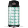 Skin Decal Wrap for Thermos Funtainer 16oz Bottle Houndstooth Seafoam Green (BOTTLE NOT INCLUDED) by WraptorSkinz view 1