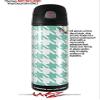 Skin Decal Wrap for Thermos Funtainer 16oz Bottle Houndstooth Seafoam Green (BOTTLE NOT INCLUDED) by WraptorSkinz view 2