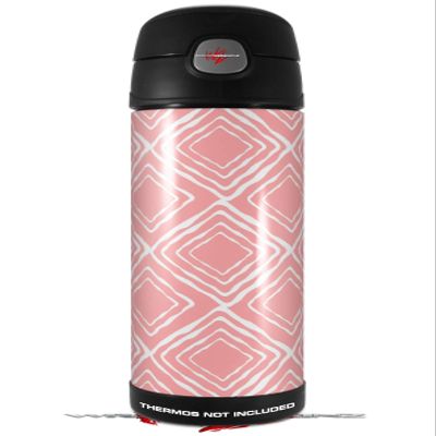 Skin Decal Wrap for Thermos Funtainer 16oz Bottle Wavey Pink (BOTTLE NOT INCLUDED) by WraptorSkinz