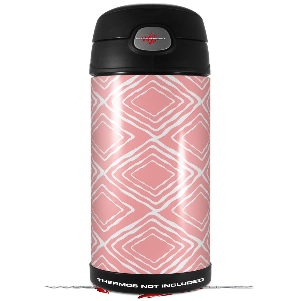 Skin Decal Wrap for Thermos Funtainer 16oz Bottle Wavey Pink (BOTTLE NOT INCLUDED) by WraptorSkinz