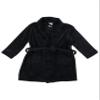 Leveret Kids Robe Boys Girls Bathrobe Shawl Collar Fleece Sleep Robe Black Size 10 Years view 2