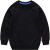 HAXICO Unisex Kids Solid Cotton Pullover Sweatshirt T-Shirt Toddler Baby Boys Girls Crewneck Long Sleeve T-Shirt Tops Blouse Black, 2T view 1
