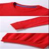 HAXICO Unisex Kids Solid Cotton Thin Pullover Sweatshirt T-Shirt Toddler Baby Crewneck Long Sleeve Tshirts Tops Blouse Red view 3
